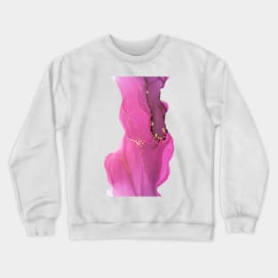 Creative abstract artwork made with translucent ink colors. Alcohol ink abstract vibrant. Crewneck Sweatshirt